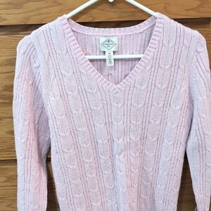 Croft & Barrow Light Pink V-Neck Sweater